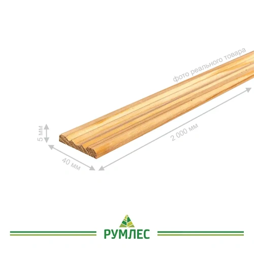 картинка Нащельник фигурный 40*2000мм сосна сорт Экстра от магазина Румлес