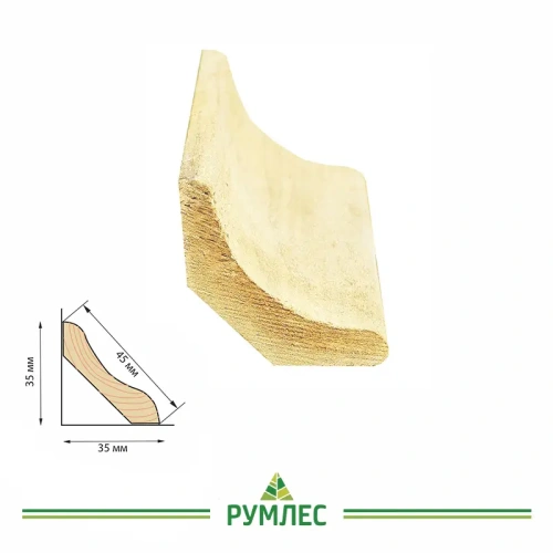 картинка Плинтус липа лодочка 45*3000мм сорт А цельный от магазина Румлес