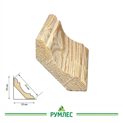картинка Плинтус фигурный 55*3000мм сосна сорт Экстра от магазина Румлес