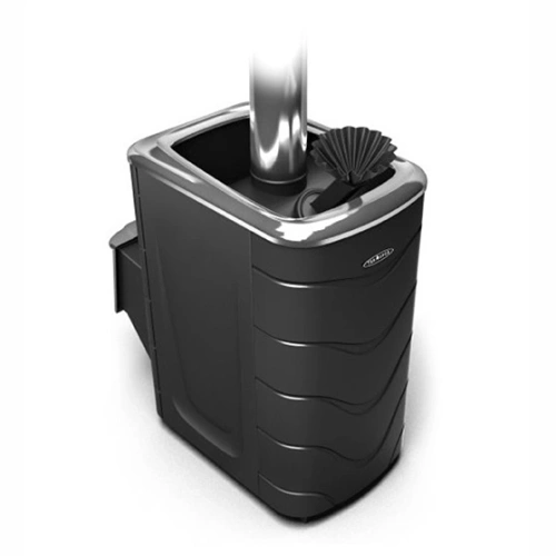 картинка Печь банная каменка Гейзер 2014 inox с двер. нерж.ст, с закр.каменк, антрацит (камни 63кг/до 18м³) от магазина Румлес