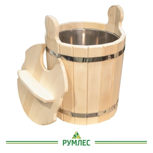 картинка Запарник липа с крышкой и металлической вставкой 8л от магазина Румлес