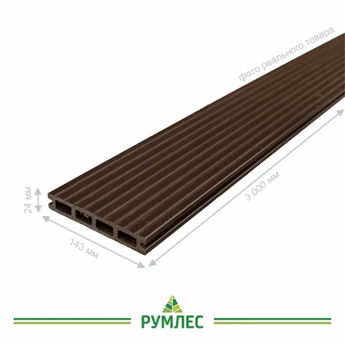 картинка ДПK доска террасная вельвет 24*143*3000мм венге комфорт от магазина Румлес