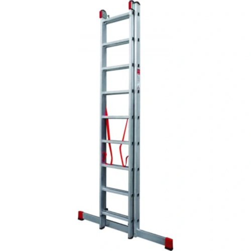 картинка Лестница двухсекционная алюминиевая Новая Высота серия NV122 2*9 ступеней 1220209 от магазина Румлес