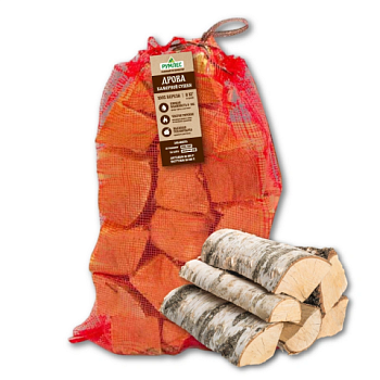 картинка Дрова Березовые 100% СУХИЕ камерной сушки (8кг/мешок) от магазина Румлес