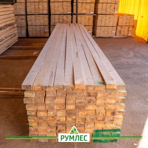 картинка Доска обрезная 50*100*6000мм 1-3 сорт (ГОСТ 8486-86) естественной влажности хвойные породы от магазина Румлес