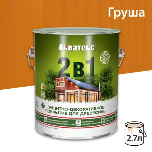 картинка Защитно-декоративный состав Акватекс Груша 2.7л от магазина Румлес
