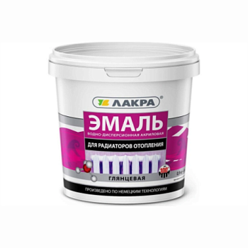 картинка Эмаль для радиаторов белая глянцевая Лакра 0.9кг от магазина Румлес