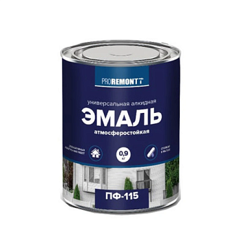 картинка Эмаль ПФ-115 белая глянцевая 0.9 кг Proremontt от магазина Румлес