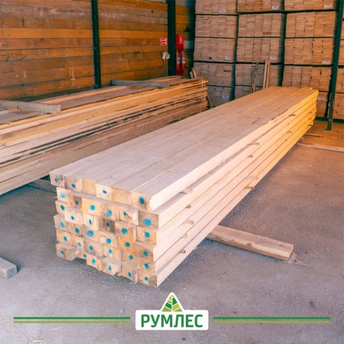 картинка Брус 100*150*6000мм 1-3 сорт (ГОСТ 8486-86) естественной влажности хвойные породы от магазина Румлес