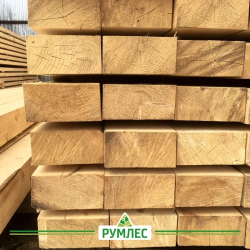 картинка Брус 100*200*6000мм 1-3 сорт (ГОСТ 8486-86) естественной влажности хвойные породы от магазина Румлес