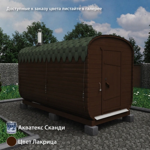 картинка Баня-бочка 4м Два отделения Комплектация ЭКОНОМ от магазина Румлес