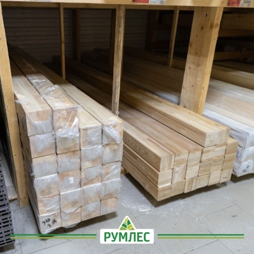 картинка Столб опорный клееный 80*80*3000мм Сосна сорт Экстра от магазина Румлес