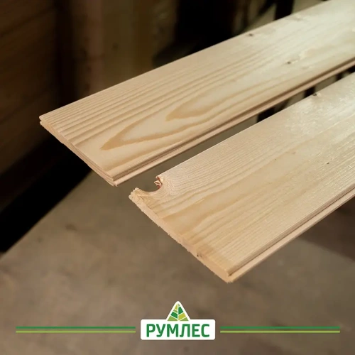 картинка Имитация бруса ель/сосна 12,5*142(135)*1000мм сорт С Киров от магазина Румлес