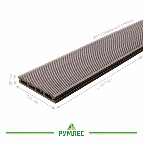 картинка ДПK доска террасная вельвет 20*145*3000мм венге техно эконом от магазина Румлес