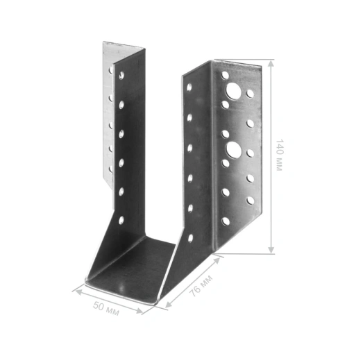 картинка Опора бруса раскрытая оцинкованная 140*50*76*2мм от магазина Румлес