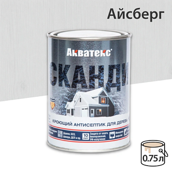 картинка Кроющий антисептик Акватекс Сканди Айсберг 0.75л от магазина Румлес