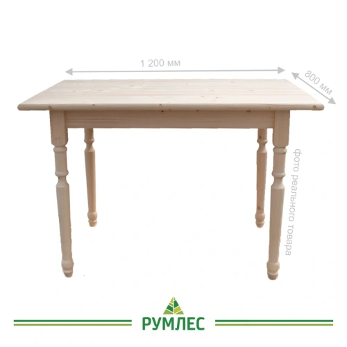 картинка Комплект для сборки. Стол прямоугольный 800*1200мм Массив сосны сорт АВ от магазина Румлес