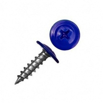 картинка Саморезы с прессшайбой 4.2*19мм RAL 5002 ультрамарин от магазина Румлес