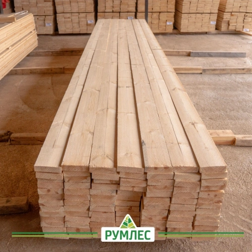 картинка Доска обрезная камерной сушки 40*150*4000мм ель/сосна 1-2 сорт дисковый распил (10-18%) от магазина Румлес