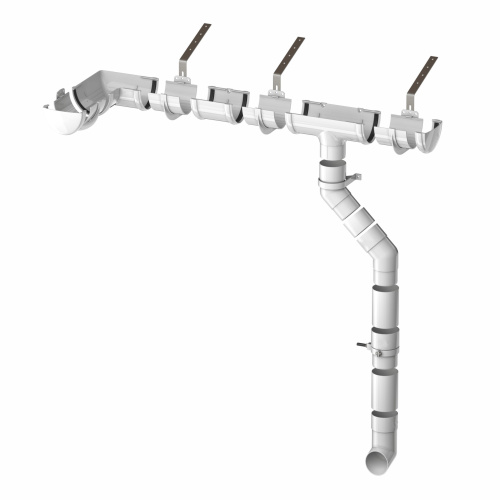 картинка Колено трубы ПВХ 45° белое от магазина Румлес