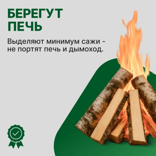 картинка Дрова Березовые 100% СУХИЕ камерной сушки (объем 2,5м³- газель) от магазина Румлес