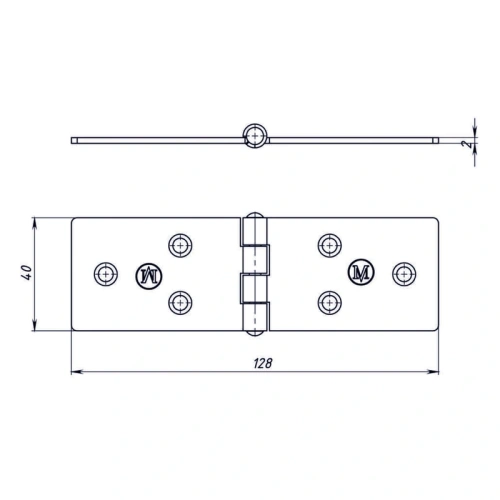 картинка Петля карточная 128*40мм цинк от магазина Румлес
