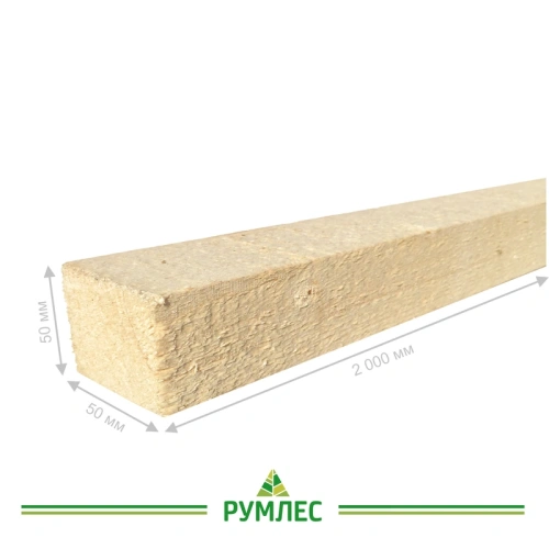 картинка Брусок естественной влажности 50*50*2000мм 3-4 сорт ТУ хвойные породы от магазина Румлес