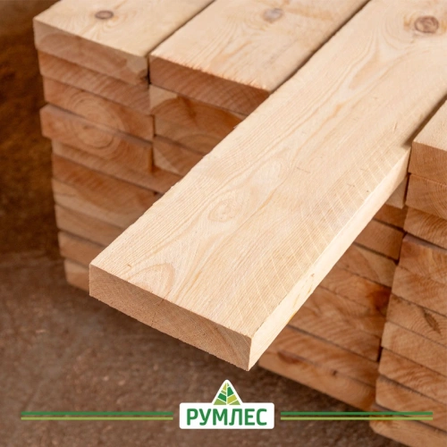 картинка Доска обрезная камерной сушки 50*150*6000мм Отборная 1 сорт Ель 100% дисковый распил (10-15%) от магазина Румлес