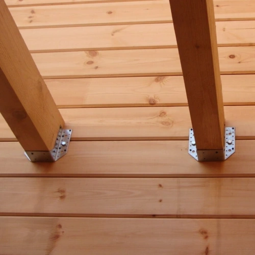 картинка Опора бруса раскрытая оцинкованная 150*150*2мм от магазина Румлес