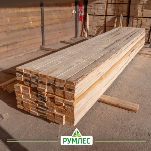 картинка Доска обрезная камерной сушки 50*150*6000мм ель/сосна 3-4 сорт дисковый распил (10-18%) от магазина Румлес