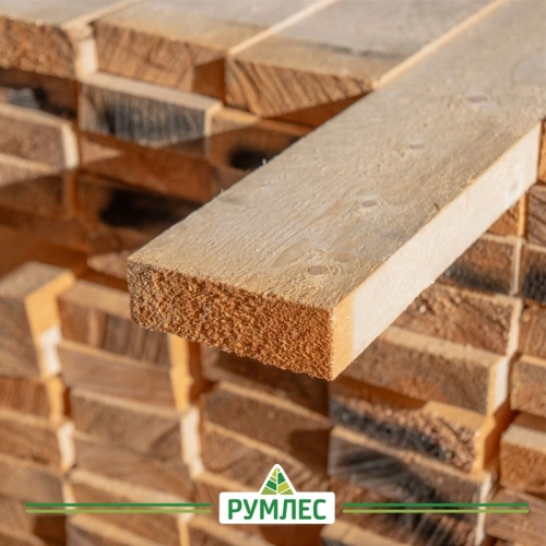 картинка Доска обрезная камерной сушки 50*150*6000мм ель/сосна 3-4 сорт дисковый распил (10-18%) от магазина Румлес