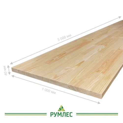 картинка Площадка 40*1000*3000мм Лиственница сорт А сращенная от магазина Румлес