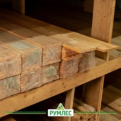 картинка Имитация бруса Кедр сибирский 14*142(135)*3000мм сорт АВ от магазина Румлес