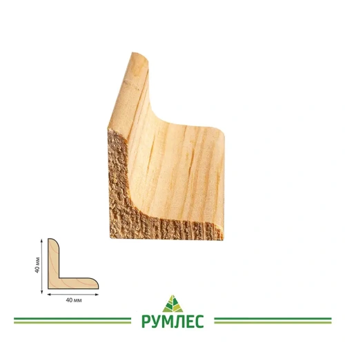 картинка Угол внутренний сосна 40*40*2500мм сорт Экстра сращенный от магазина Румлес