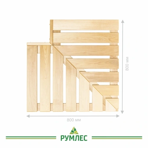 картинка Модуль полока угловой 800*800мм липа от магазина Румлес